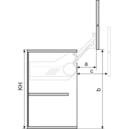 Sklapni mehanizam HL bijeli / SET