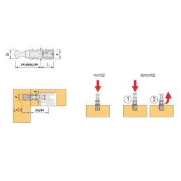 Ručka za vezanje na ekscentar QUICK / 10 kom