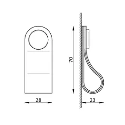 Ručka gumb CASE / Smeđa koža