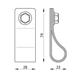 Ručka gumb SAMSONITE / Smeđa koža