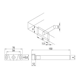 Konzola skrivena 8 x 150 mm