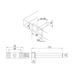 Skrivena konzola 12 x 112 mm