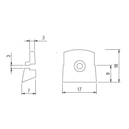 Držač stakla - 10 kom / Bijeli