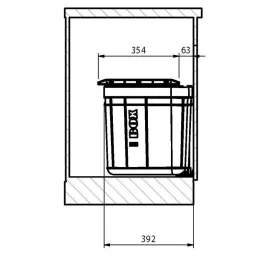Koš za otpad FRANKE SOLO 45