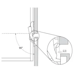 Zawjes naloženi 155° CLIP s nulom preklapanja - bez opruge / Onyx