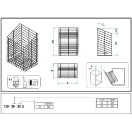 Košara za rublje Inoxa 125 / Krom