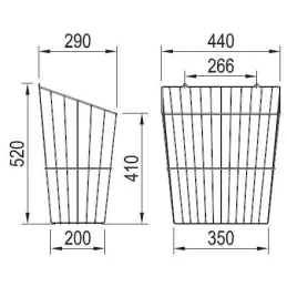 Košara za rublje 440 mm / Bijela