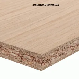 Furnirana iverica ADUST A-B / Hrast RUSTIK S Pukotinama