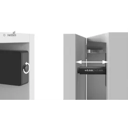 Mehanizam za otvaranje bez ručki PUSH TO OPEN Silent / Siva