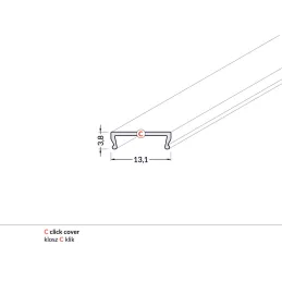 Poklopac za LED profil C / KLIP