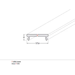 Poklopac za LED profil F / KLIP