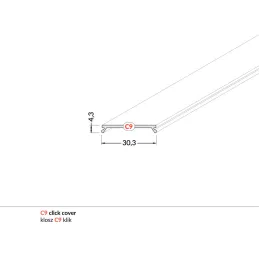 Poklopac za LED profil C9 KLIP