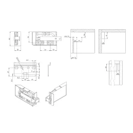 Set za ovjes ormarića / Bijela