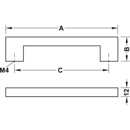 Drvena ručka VALEN / Sirovi hrast
