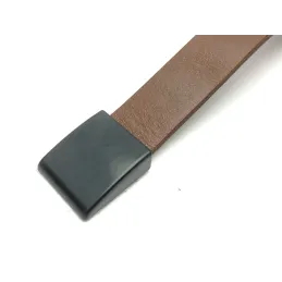 Kožnata ručka LEATY / Crna - smeđa koža