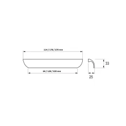 Ručka AMAZON / Crno brušena