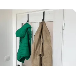 Vješalica za vrata BALEO / Crna mat