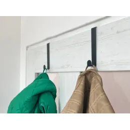 Vješalica za vrata BALEO / Crna mat