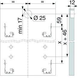Set nosača Legrabox / Bijela