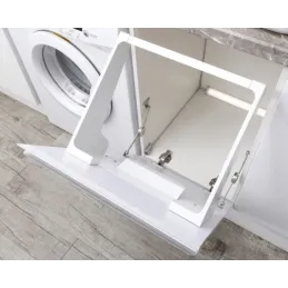 Izvlačna kupaonska košara za rublje 35L / Bijela