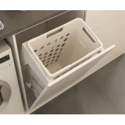 Izvlačna kupaonska košara za rublje 35L / Bijela