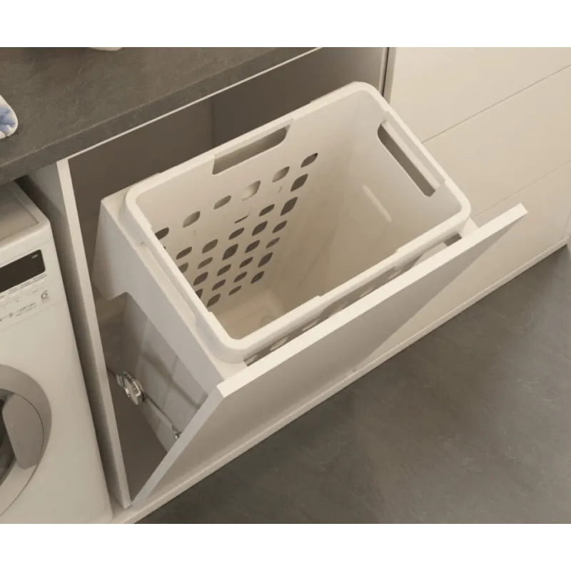 Izvlačna kupaonska košara za rublje 35L / Bijela