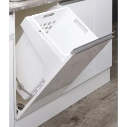 Izbaciva košara za rublje za kupaonicu 48L / Bijela