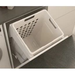 Izbaciva košara za rublje za kupaonicu 48L / Bijela