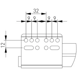 Utičnica s bočnom stranom AXIS PRO Srednja 120 mm / Bijela