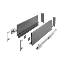 Ladica s bočnicom AXIS PRO Visina 168 mm / Antracit