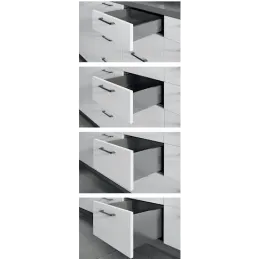 Ladica s bočnom stranom AXIS PRO Visina 168 mm / Bijela