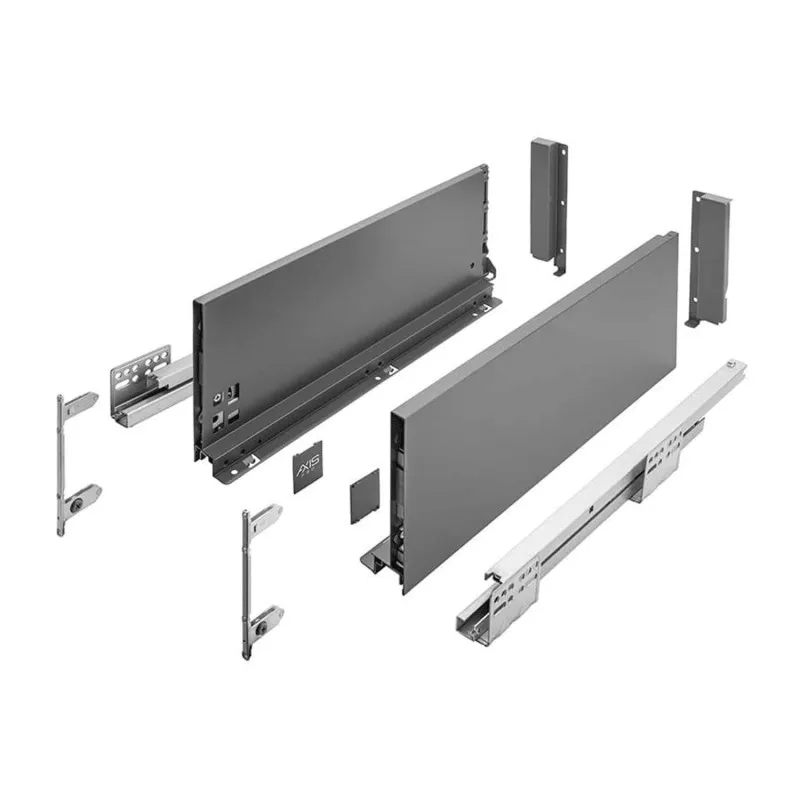 Ladica s bočnom stranom AXIS PRO Ekstra Visoka 200 mm / Antracit