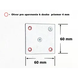 Namještajna nožica QUAD / Crna mat