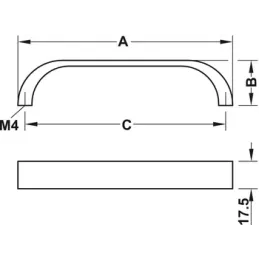 Ručka ROTTER / Crna mat