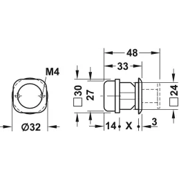 Drška PUSH / Crna mat