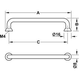 Ručka AMANTE / Bijela mat