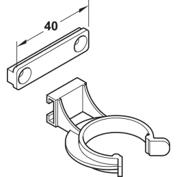 Pričvršćivanje drvene lajsne na nožicu AXILO / Crna