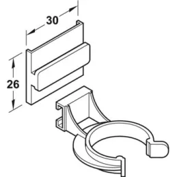Pričvršćivanje plastičnog postolja na nogicu AXILO / Crna