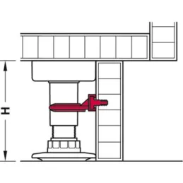 Pričvršćivanje plastičnog postolja na nogicu AXILO / Crna