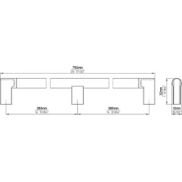 Ručka INDUST / Plemeniti matirani čelik