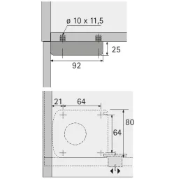 Adapter za postolje KORREKT / za pričvršćivanje na klik
