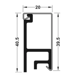Zidni set polica EXCLUSIVE 900 mm / Crna mat