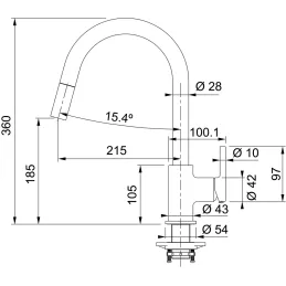 Baterija Franke FC 6051 LINA / Krom / Tuš