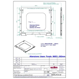 Osnova s ventilacijom za ugradbeni hladnjak / Crna