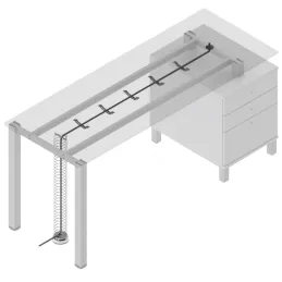Dvostruki držač za kabele / siva
