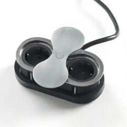 Interijer utičnica SWING 2 x 230 V FRENCH / Nehrđajući čelik