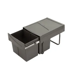 Izvlačna kanta za otpad s amortizerom U40 15 + 15L / Siva