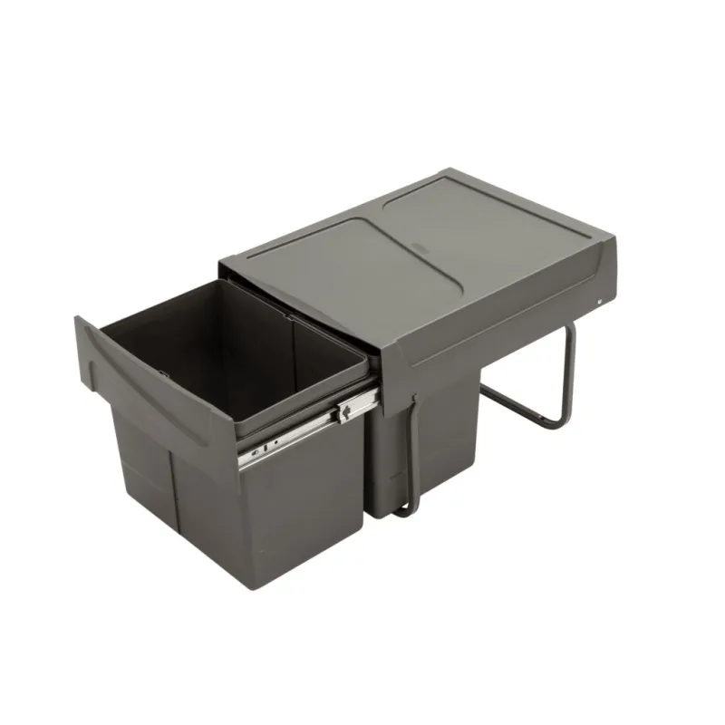 Izvlačna kanta za otpad s amortizerom U40 15 + 15L / Siva