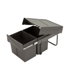 Izvlačna kanta za otpad s amortizerom U40 15 + 15L / Siva