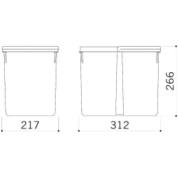 Koš za otpatke 15L UNION / Antracit